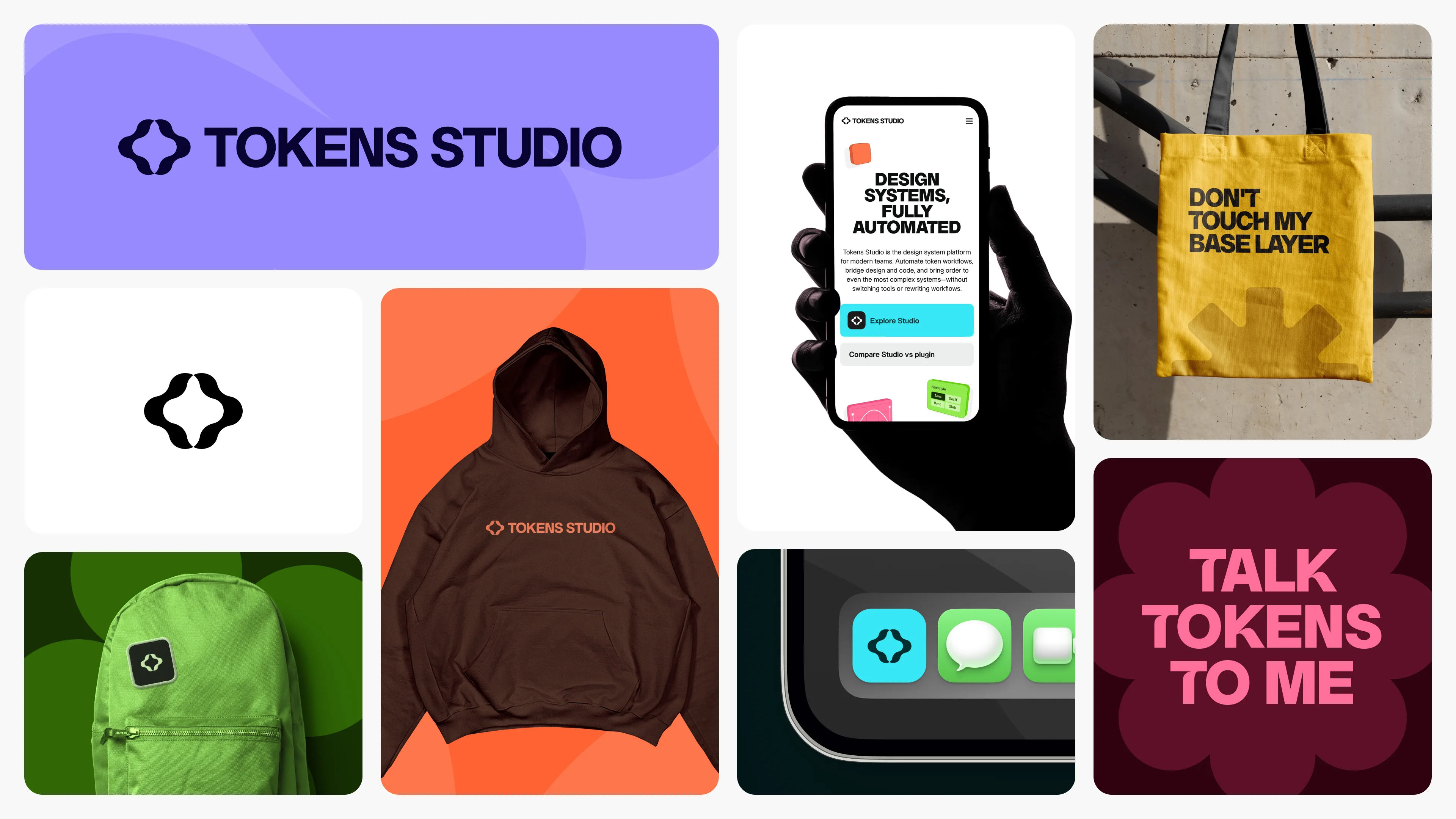 Visual identity bento composition