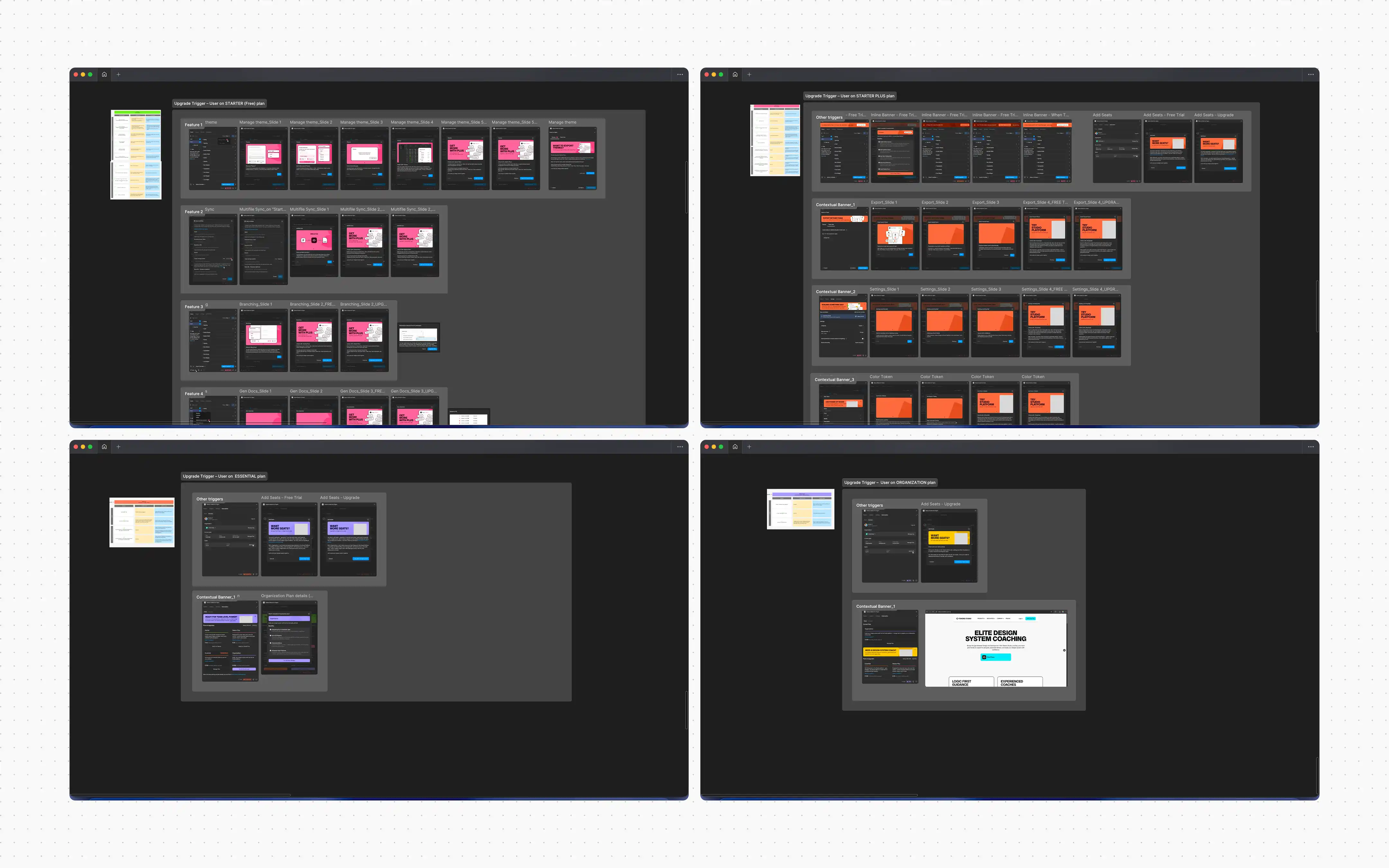 Premium feature education banners