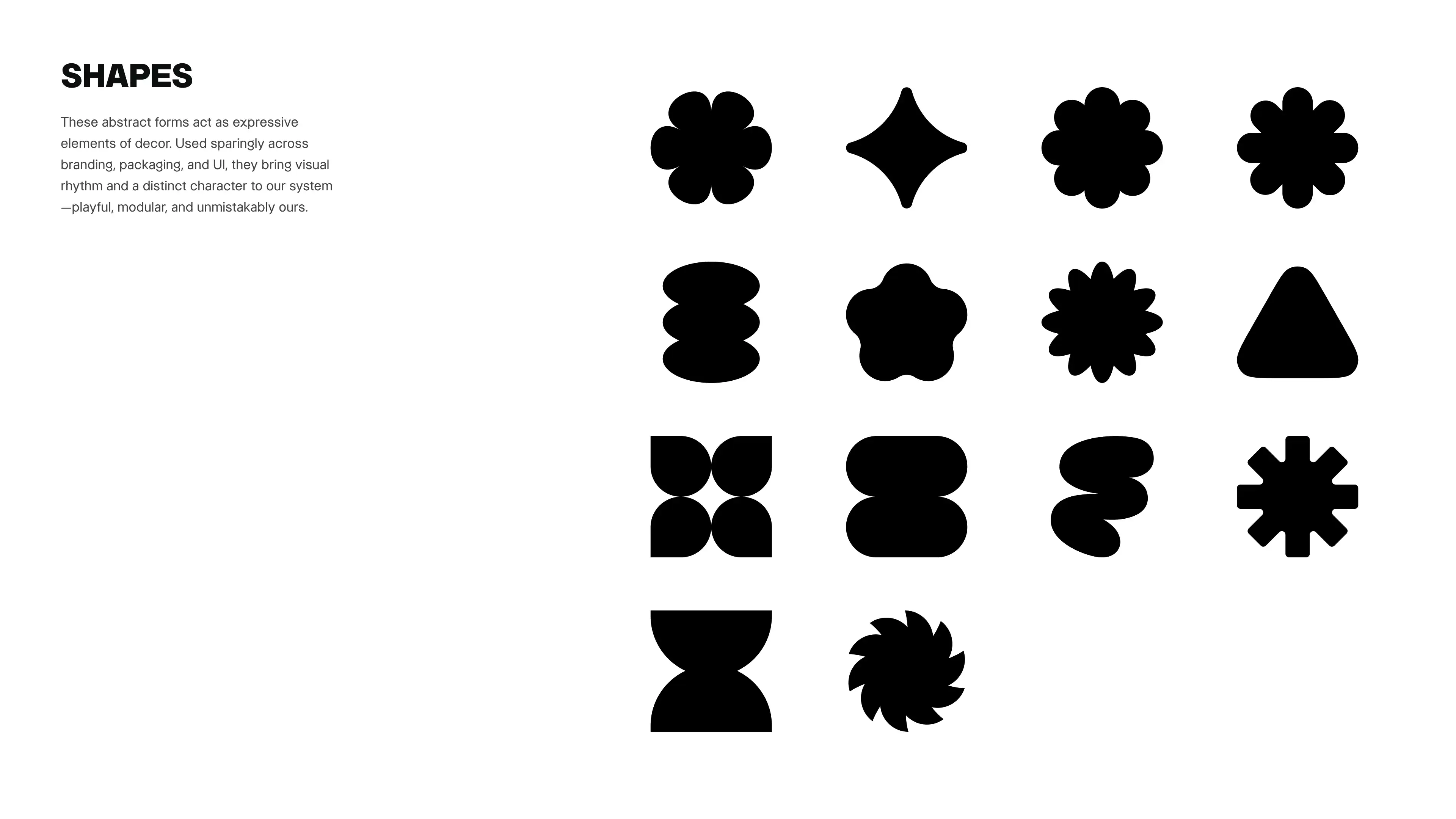 Abstract shape system