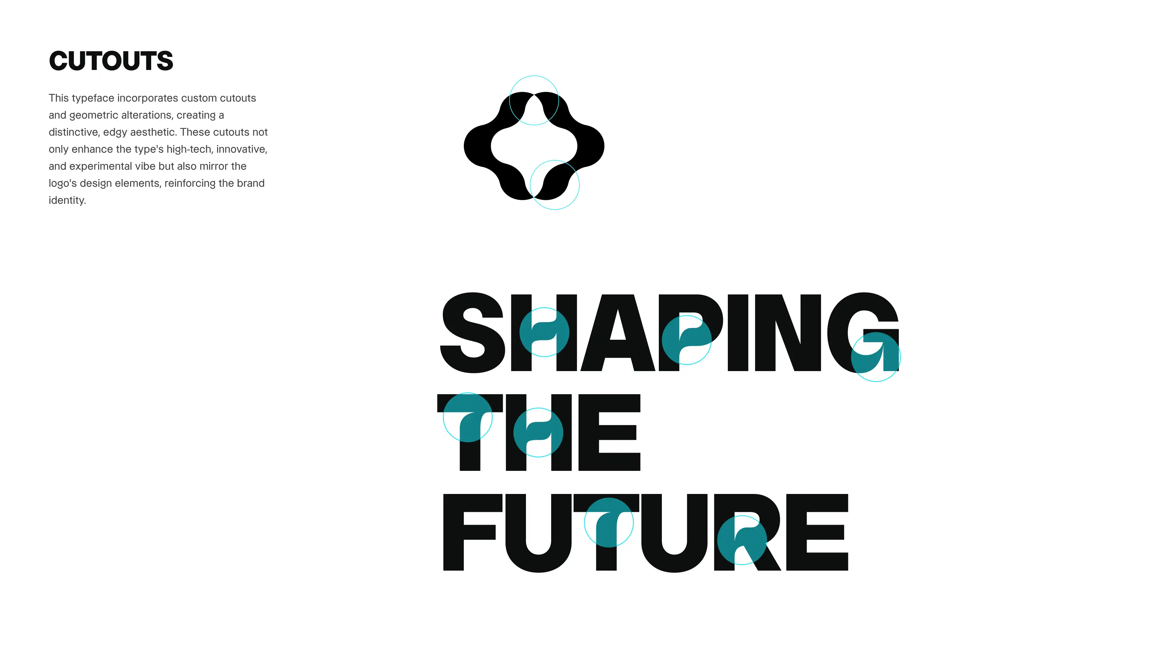 Typography cutouts and symbol relationship