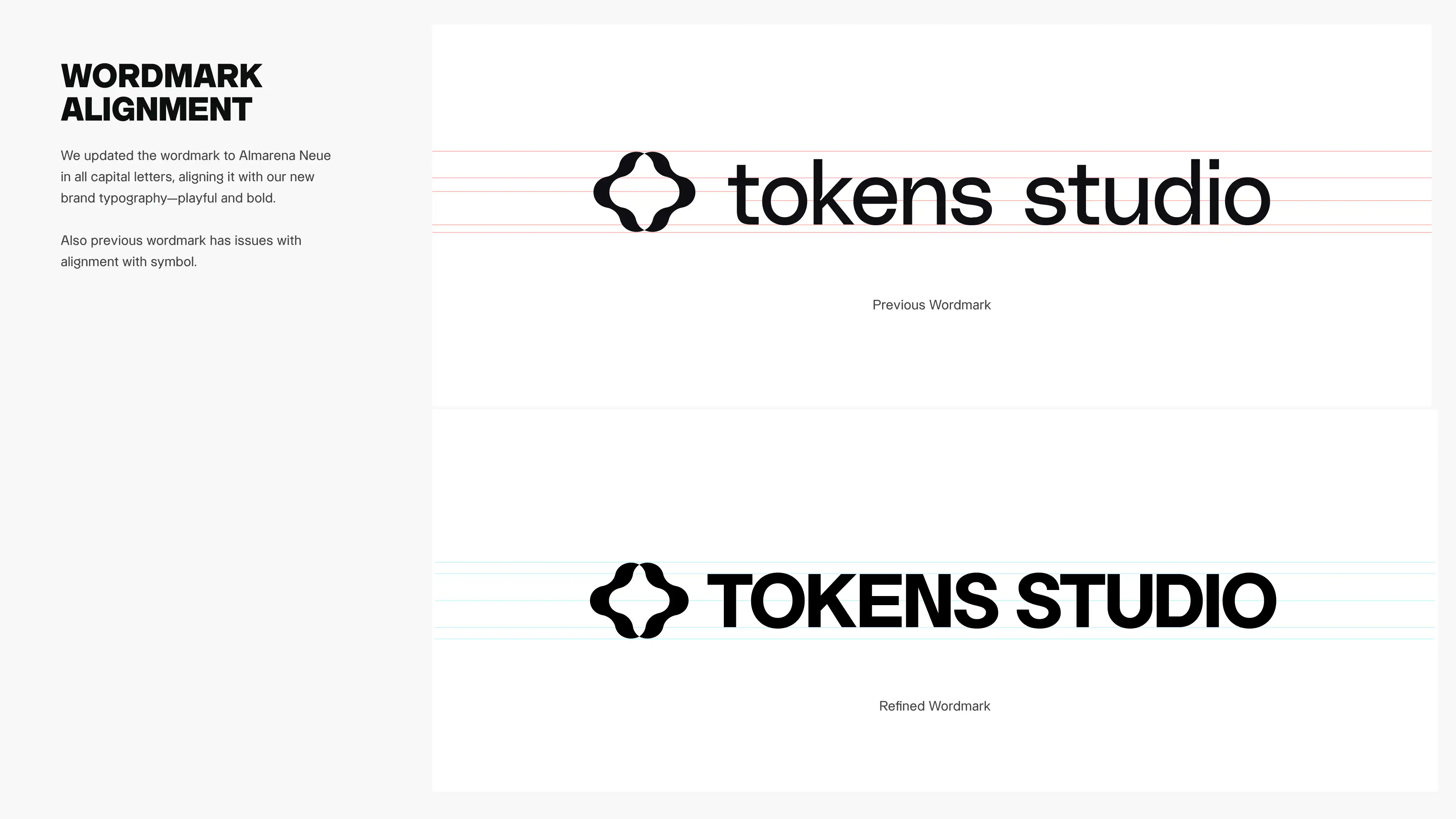 Updated wordmark alignment
