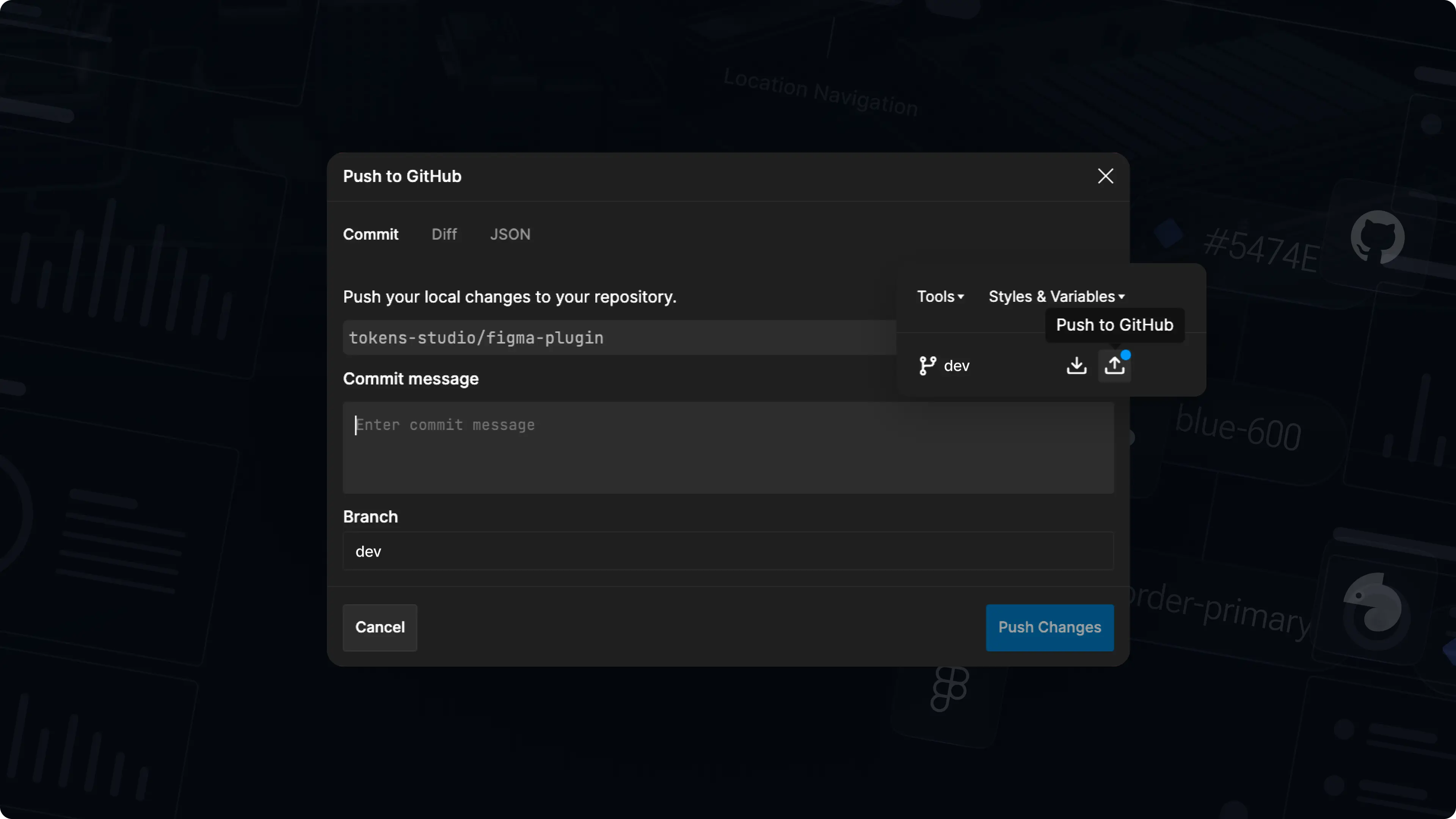 Pushing changes from Tokens Studio to GitHub